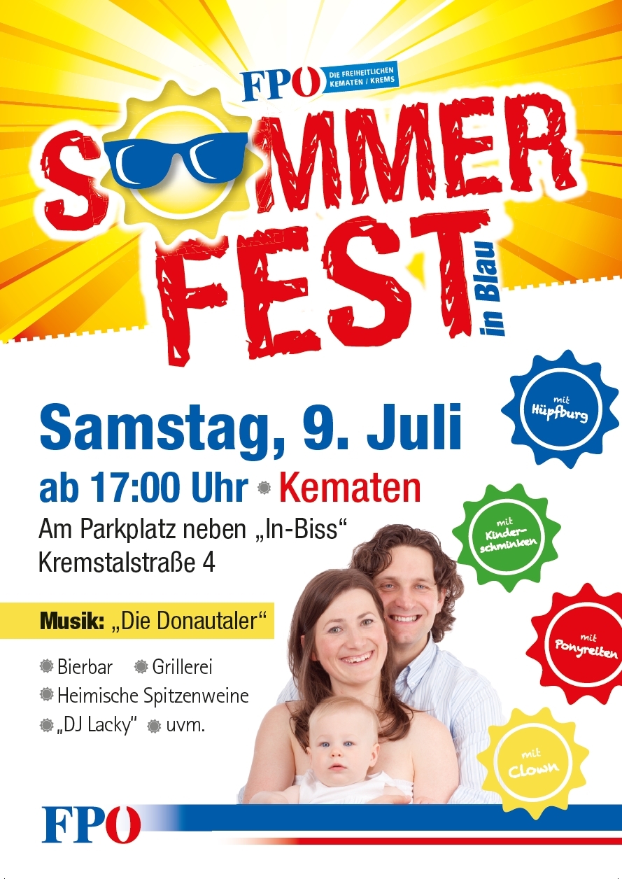 Plakat Sommerfest in Blau 01
